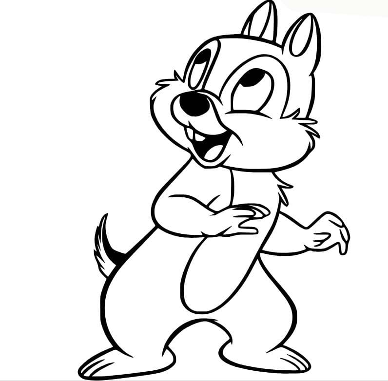 簡単 チップとデール 描く ぬりえ