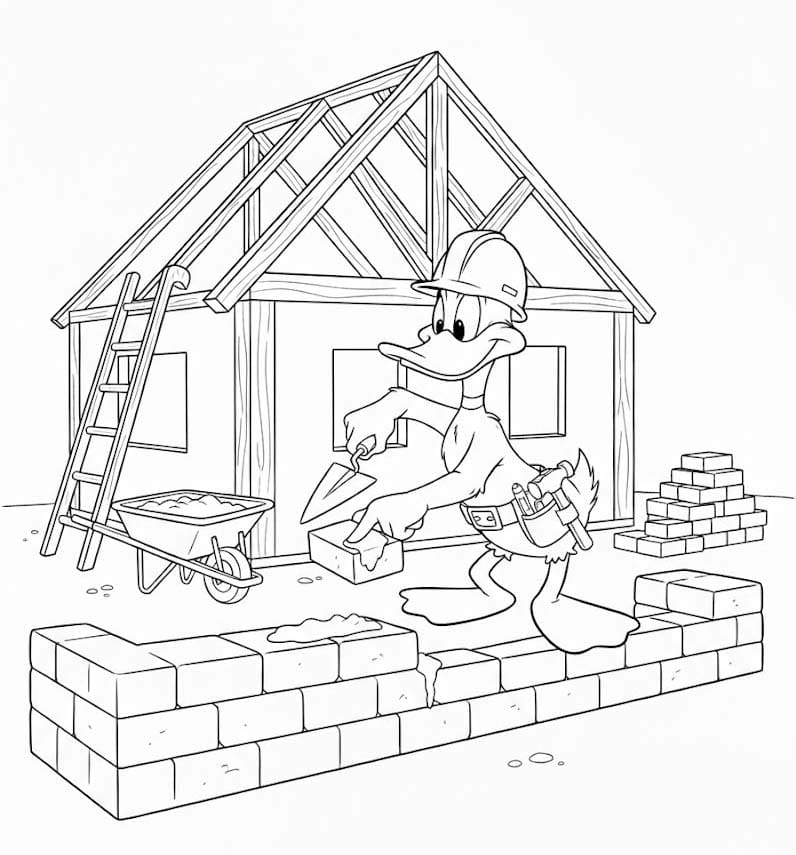 簡単 ダフィー・ダック 描く ぬりえ