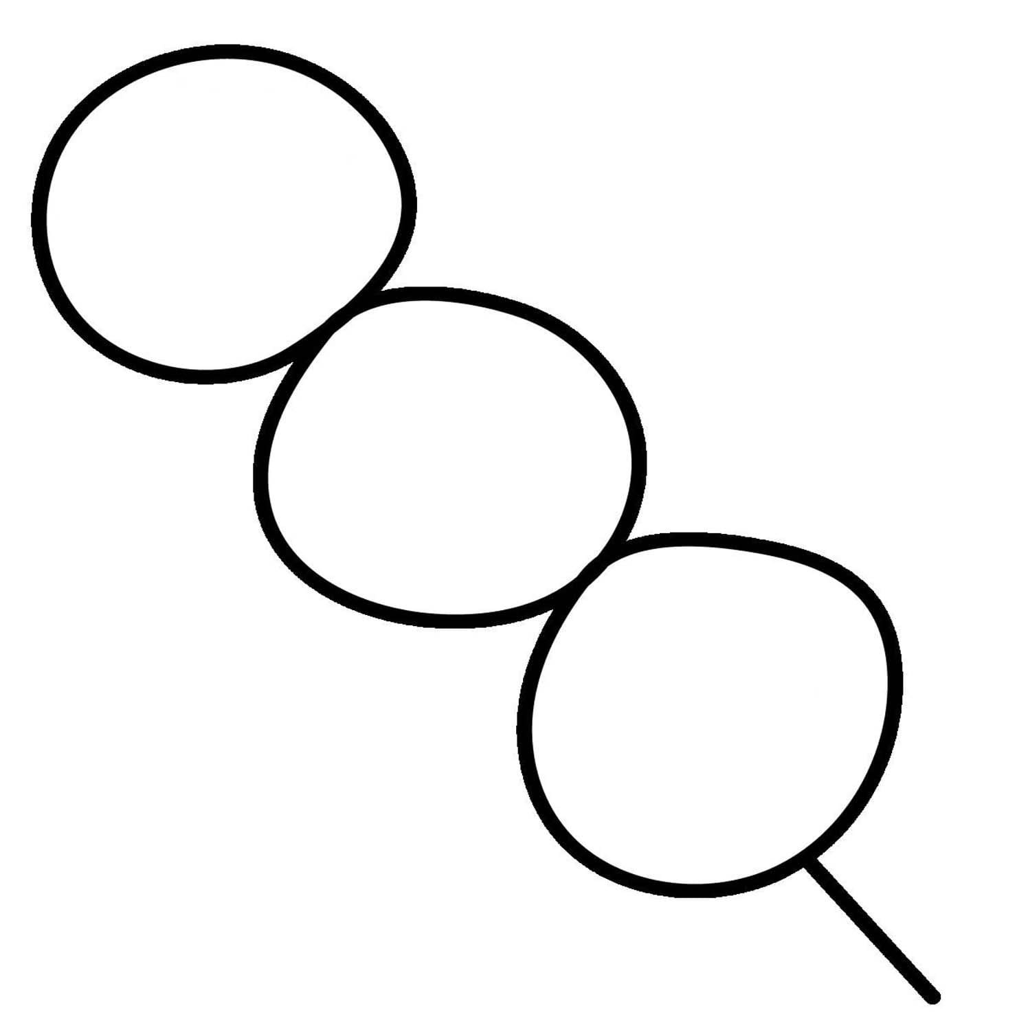 簡単 団子 描く ぬりえ