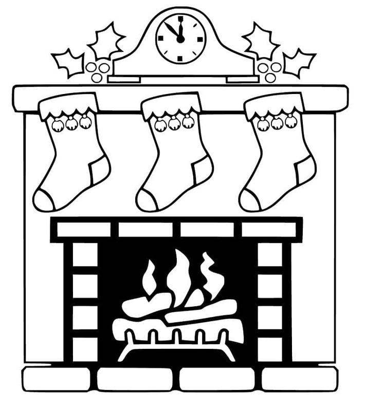 簡単 暖炉 ぬりえ