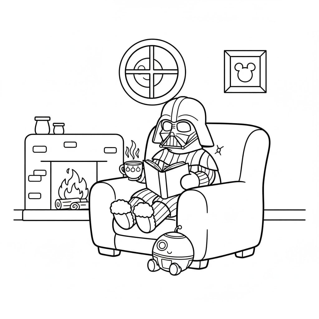 簡単 ダース・ベイダー 描く ぬりえ