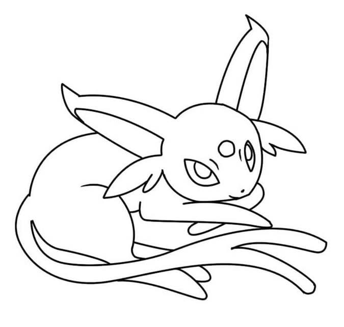簡単 エーフィ 描く ぬりえ