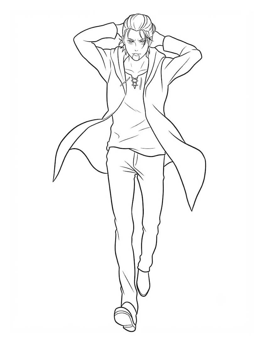 簡単 エレン・イェーガー 描く ぬりえ