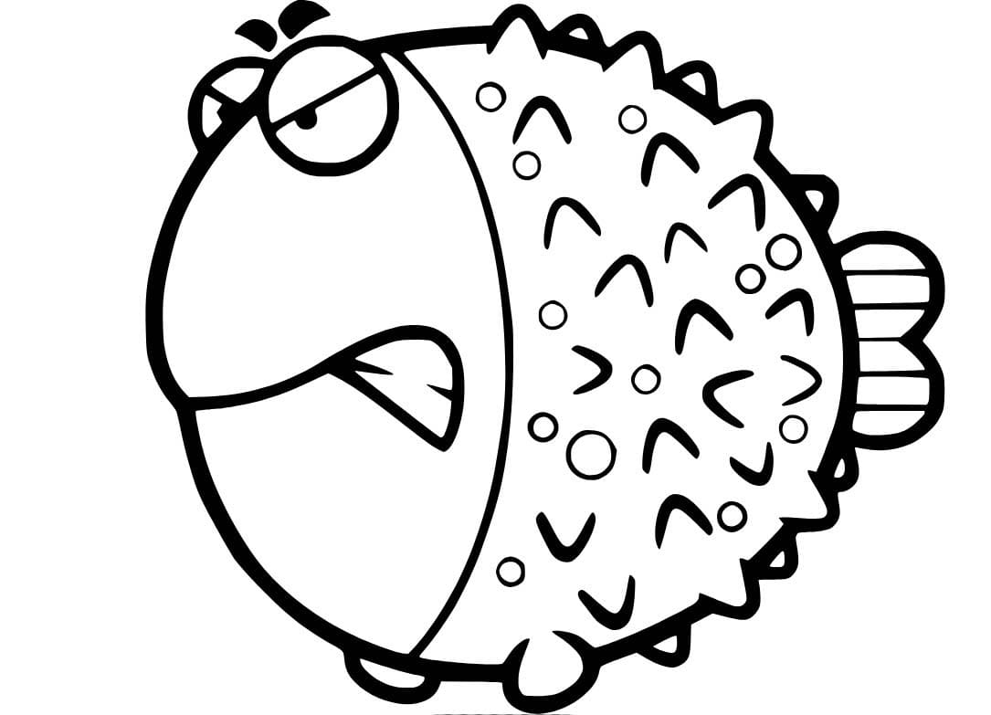 簡単 フグ 描く ぬりえ
