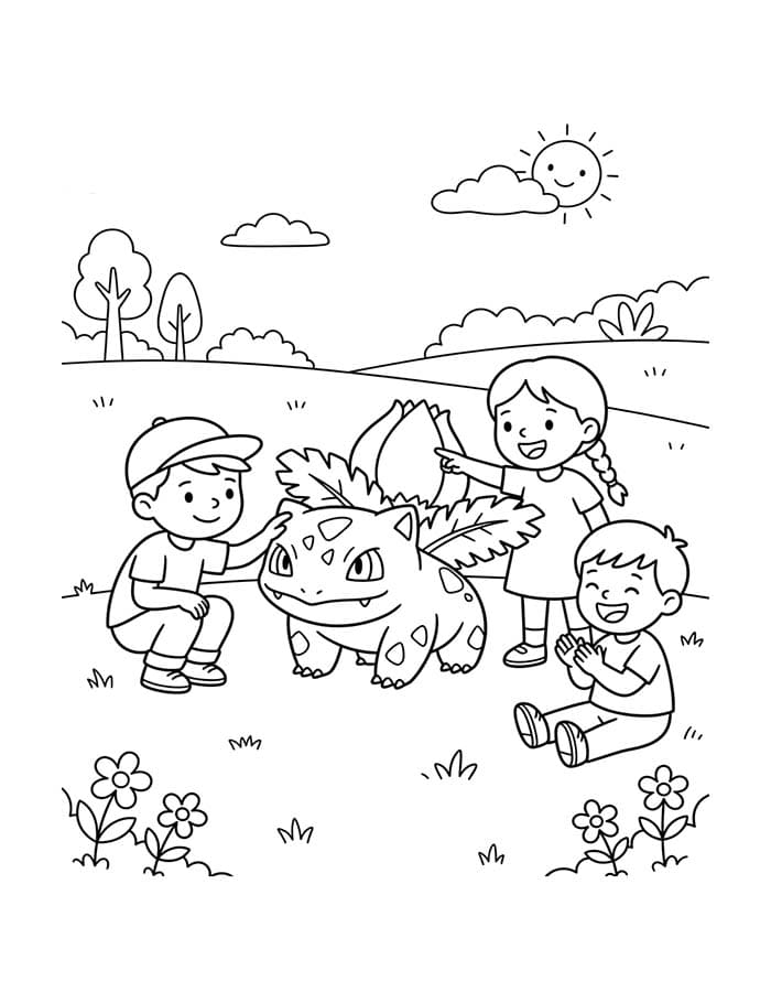 簡単 フシギソウ ぬりえ