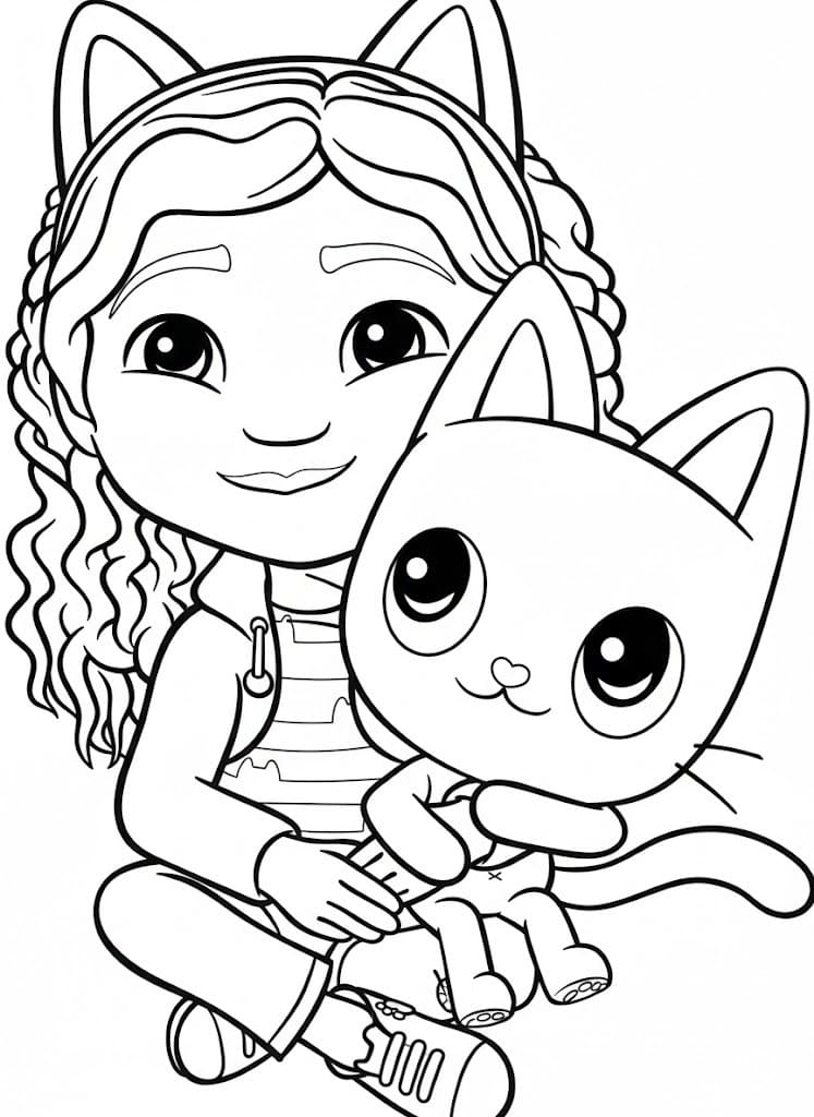 簡単 ギャビーのドールハウス 描く ぬりえ