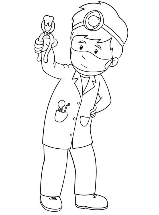 簡単 歯医者 描く ぬりえ