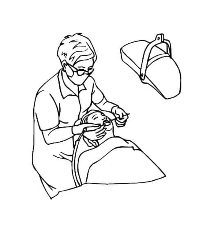 簡単 歯医者 ぬりえ