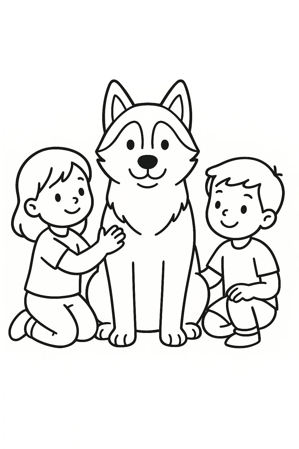 簡単 ハスキー 描く ぬりえ