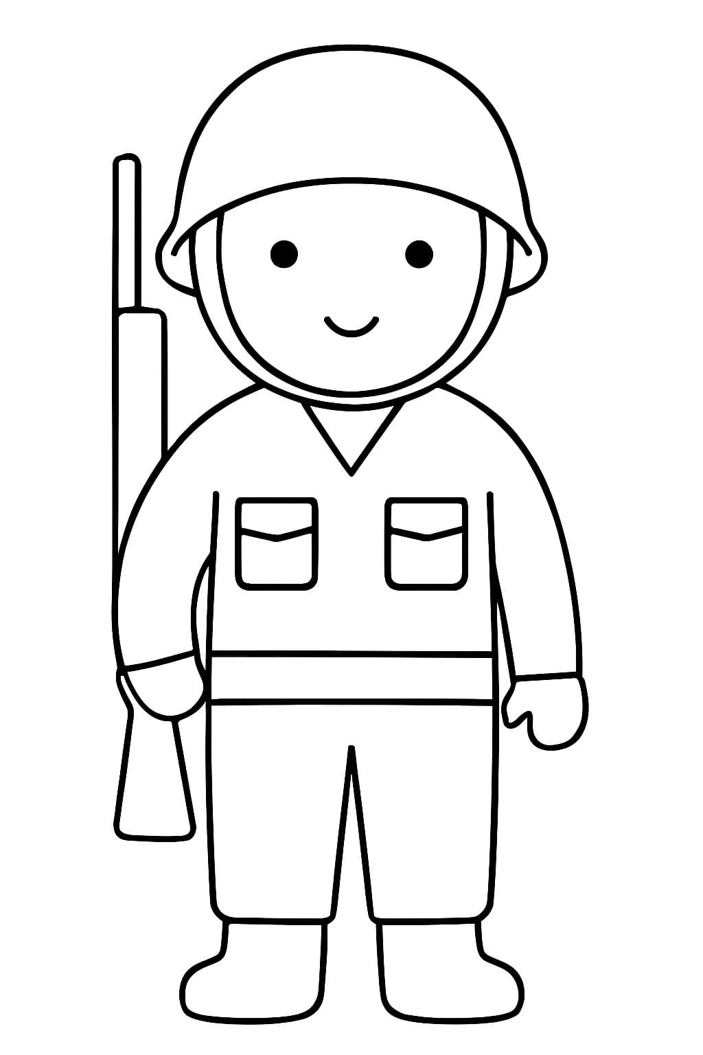 簡単 兵士たち ぬりえ