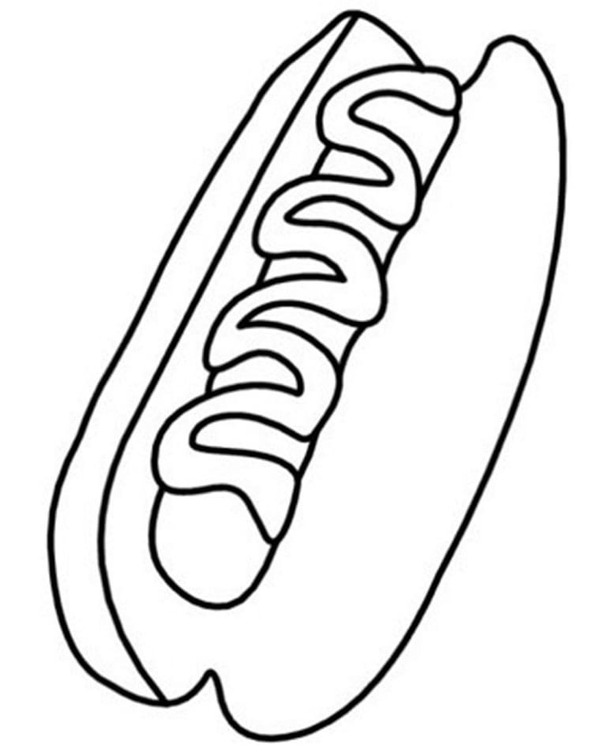 簡単 ホットドッグ 描く ぬりえ