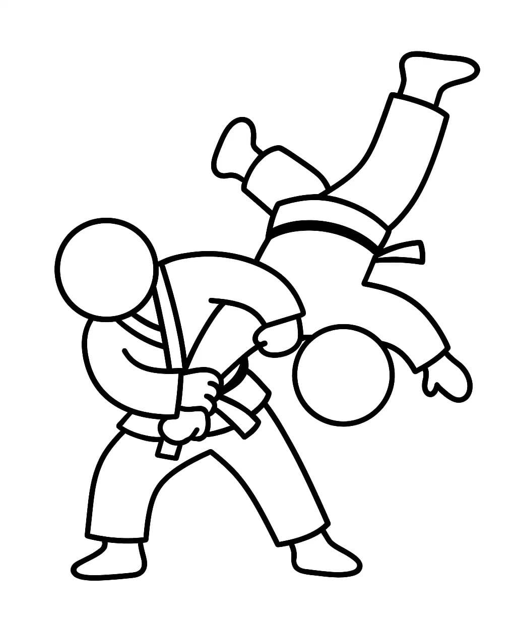柔道 ぬりえ ぬりえ