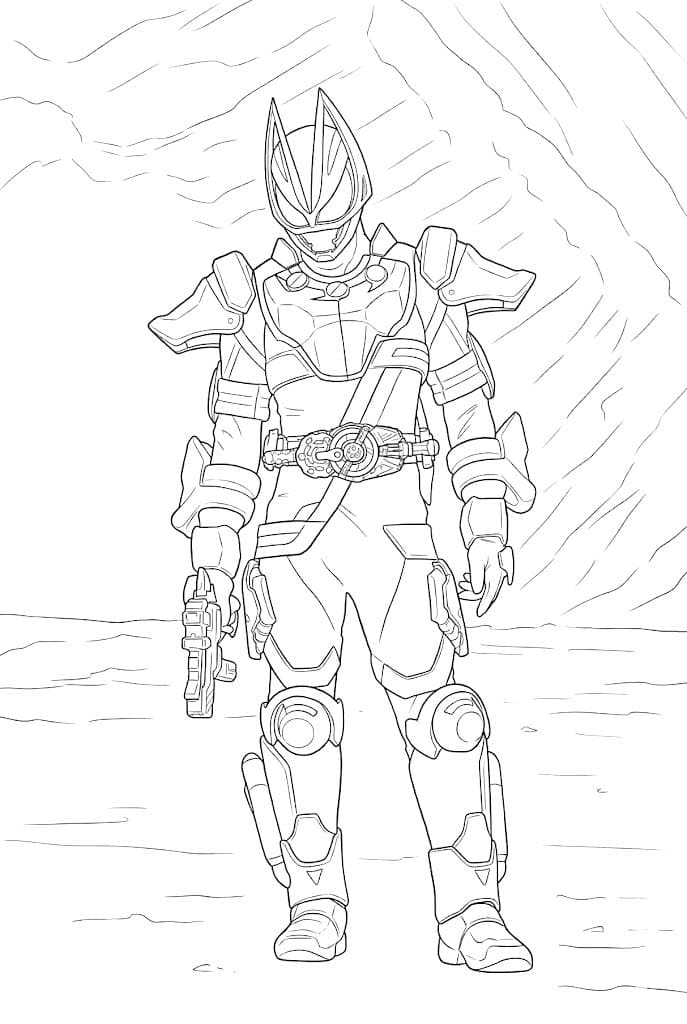 簡単 仮面ライダーギーツ 描く ぬりえ