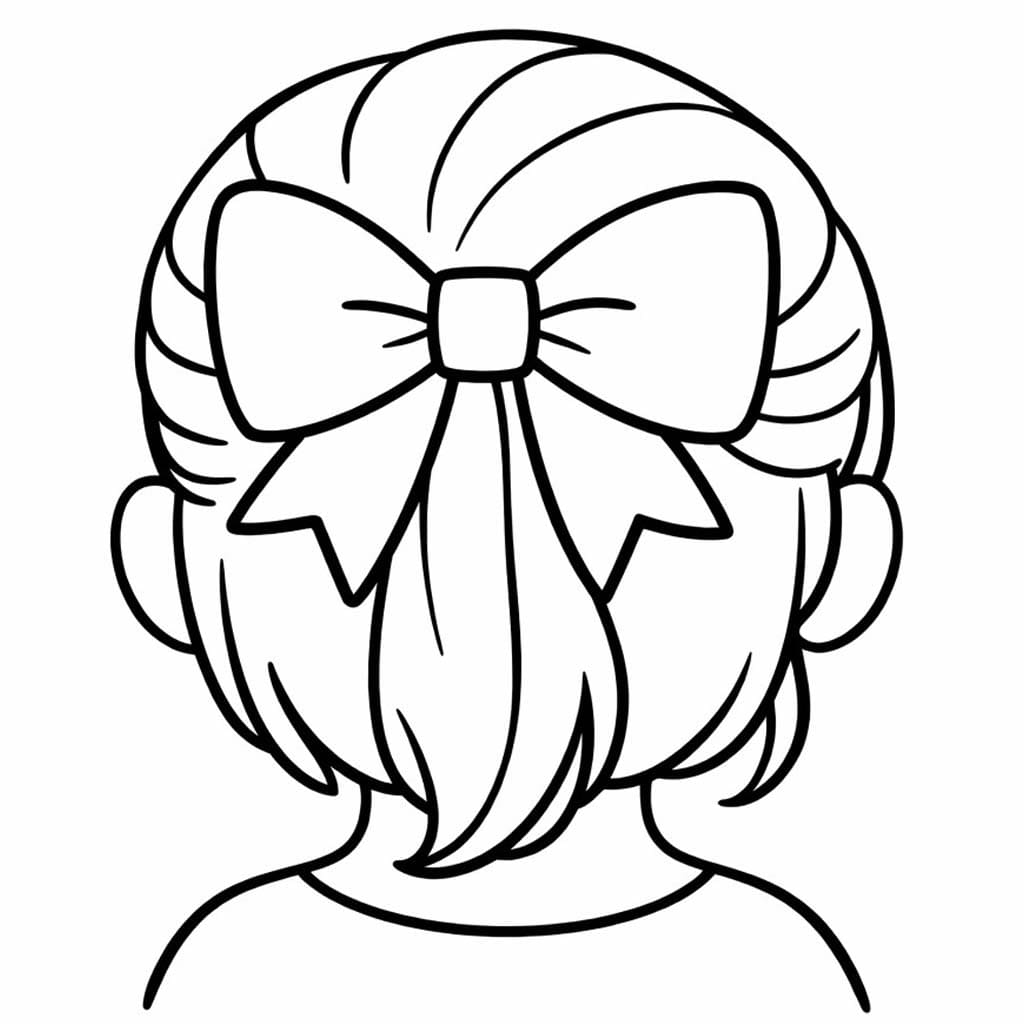 髪の弓 ぬりえ ぬりえ