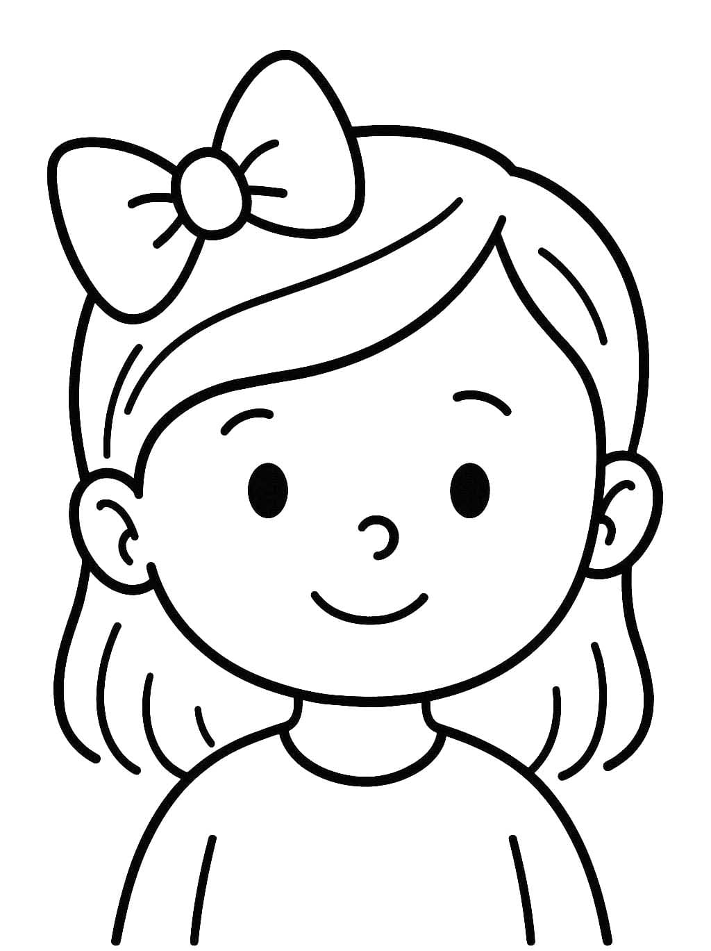 簡単 髪の弓 ぬりえ