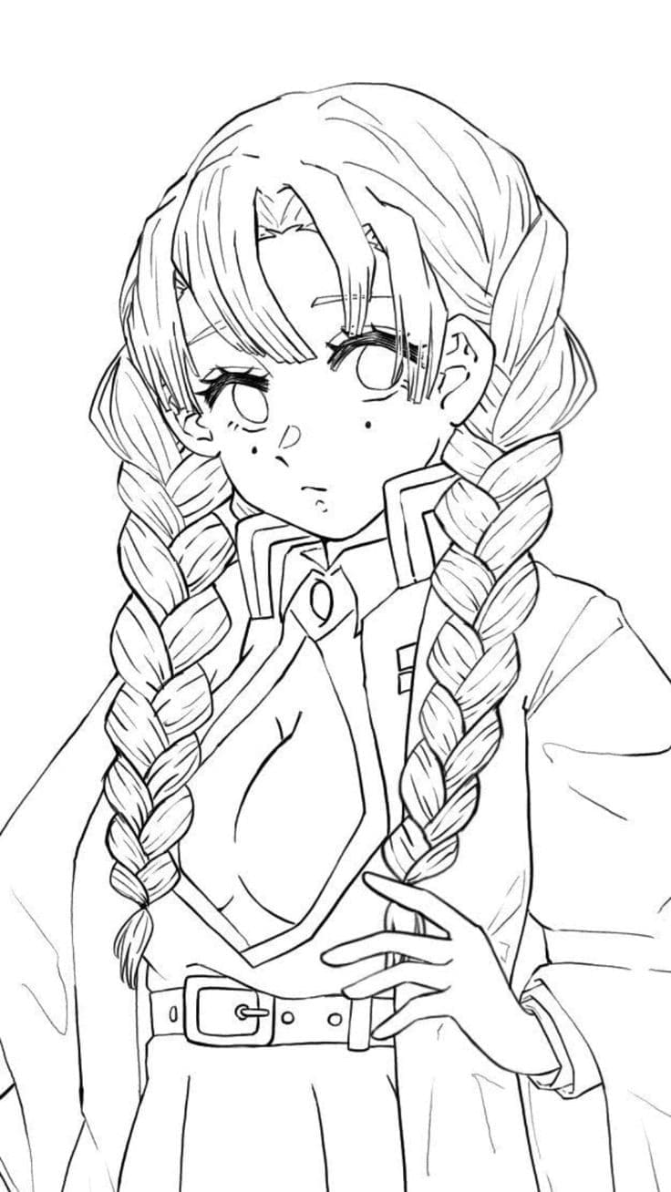 甘露寺蜜璃 ぬりえ ぬりえ