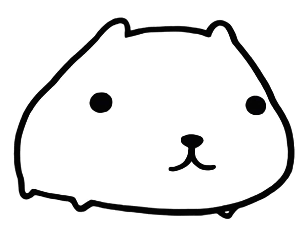 簡単 カピバラさん 描く ぬりえ