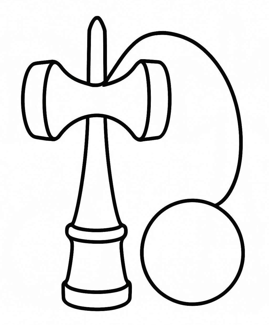 簡単 けん玉 描く ぬりえ