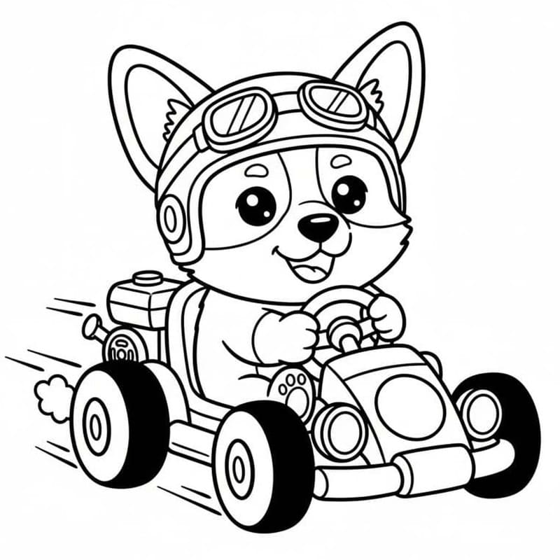 簡単 コーギー 描く ぬりえ