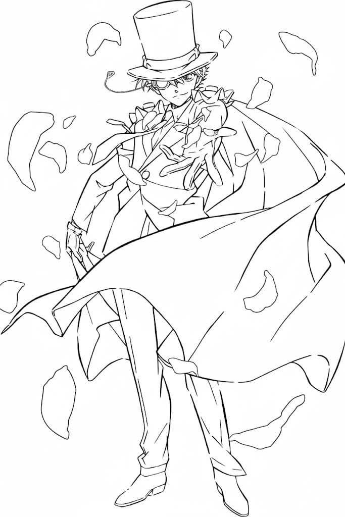 簡単 まじっく快斗 ぬりえ