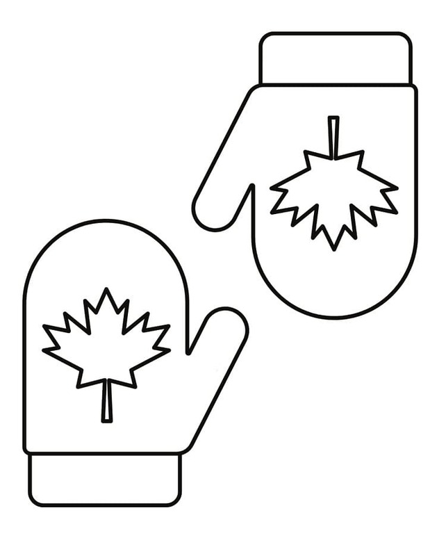 簡単ミトン ぬりえ