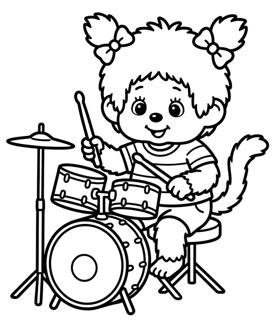 簡単 モンチッチ 描く ぬりえ