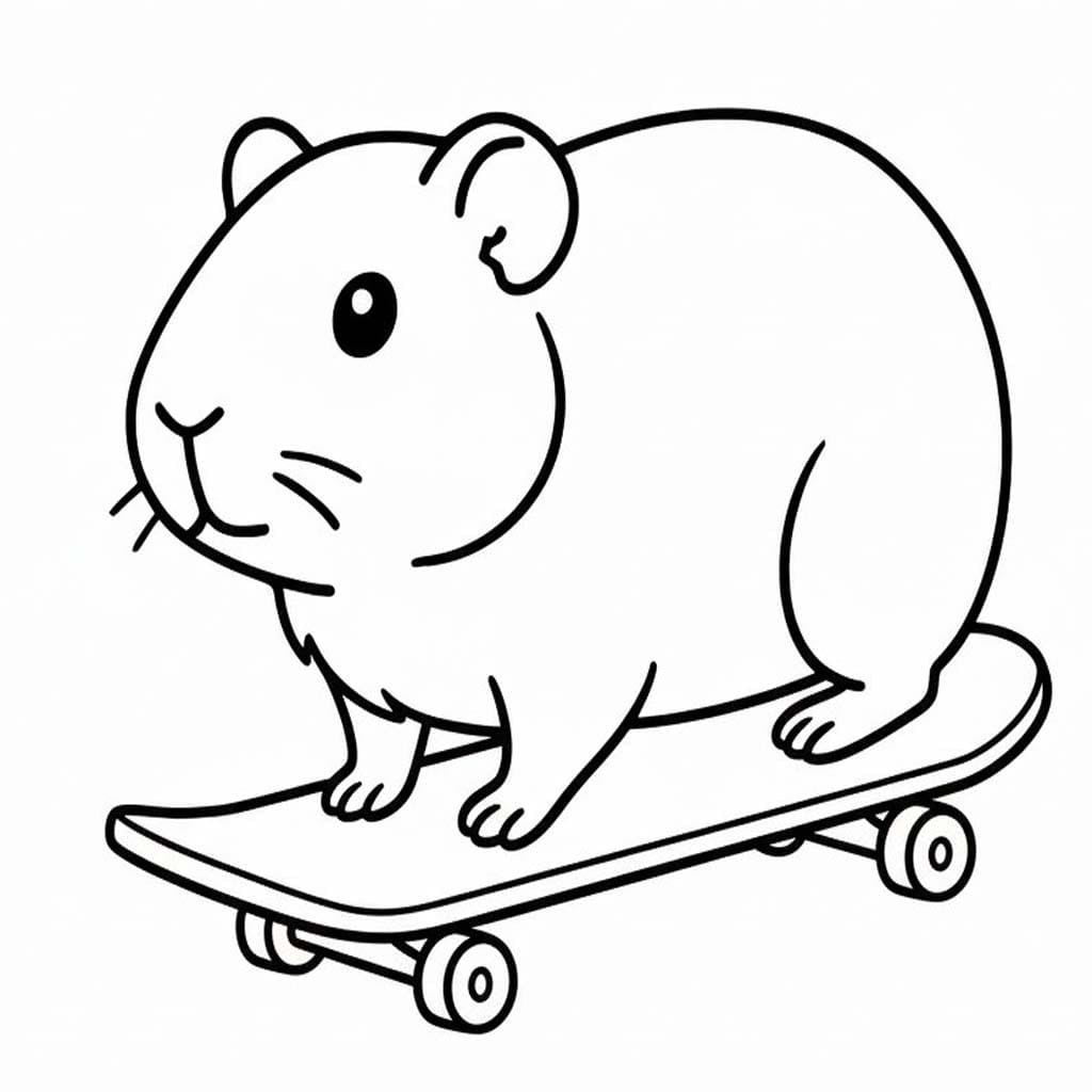 簡単 モルモット ぬりえ