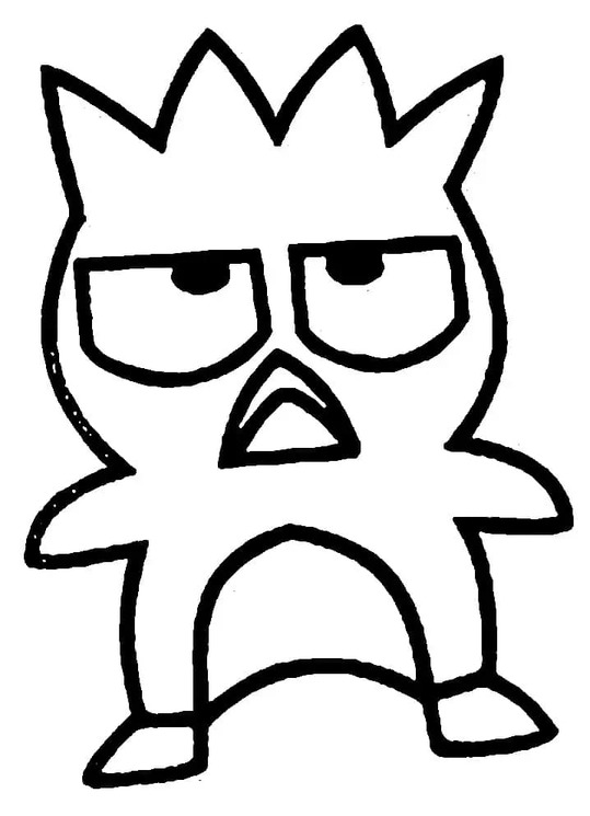 簡単に描く バッドばつ丸 ぬりえ