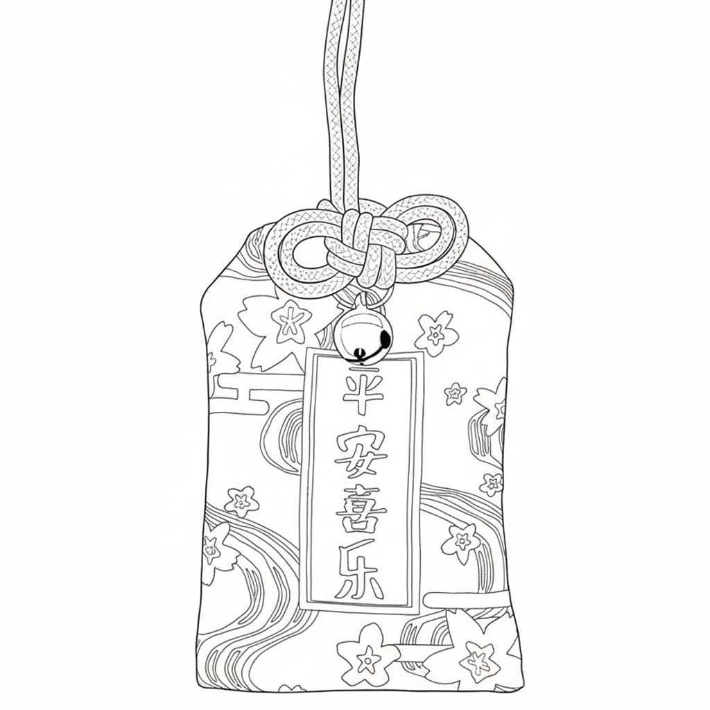 簡単 お守り描く ぬりえ