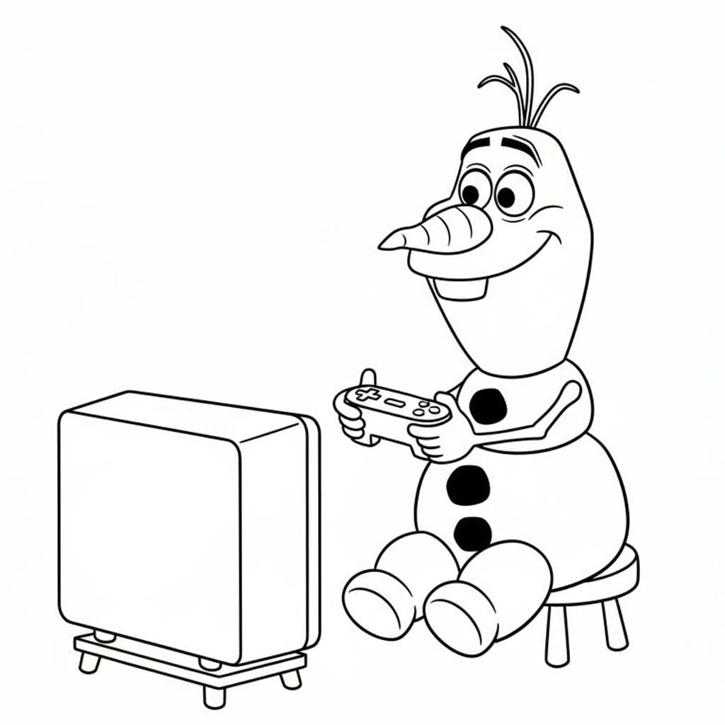 簡単 オラフ 描く ぬりえ