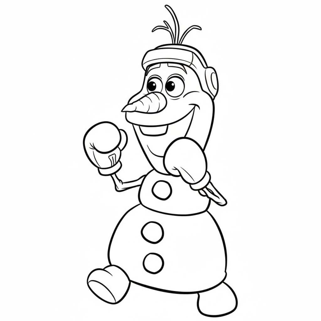 簡単 オラフ ぬりえ