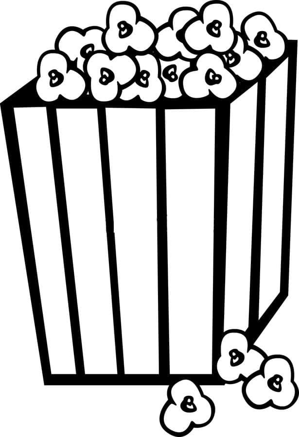 簡単 ポップコーン 描く ぬりえ