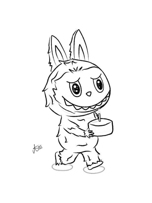 簡単 ラブブ ぬりえ