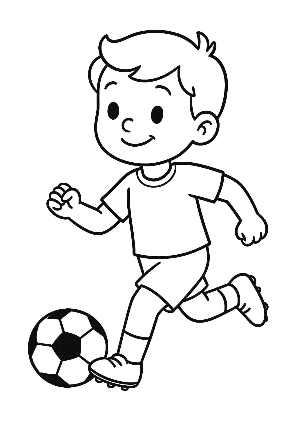 簡単 サッカー 描く ぬりえ