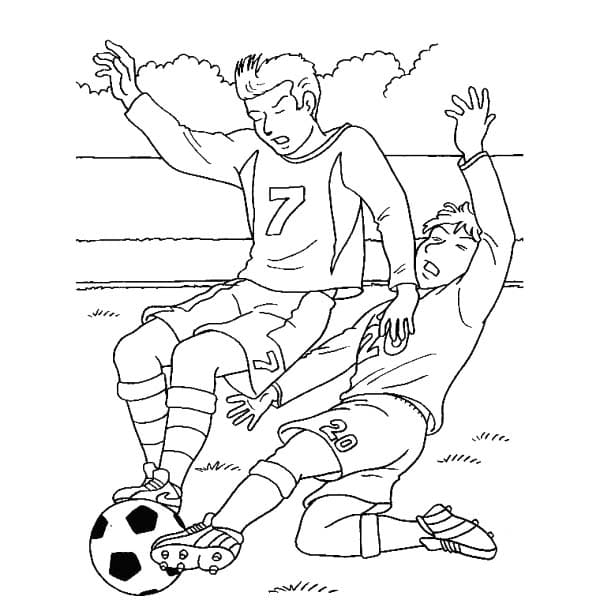 簡単 サッカー ぬりえ