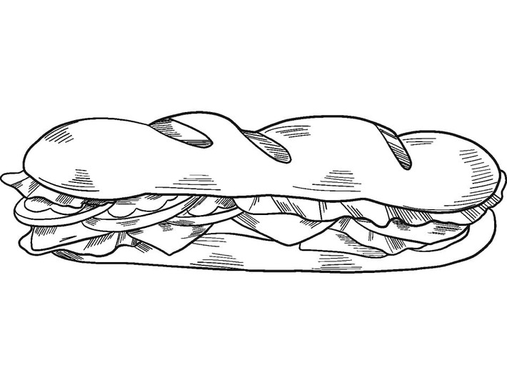 簡単 サンドイッチ 描く ぬりえ