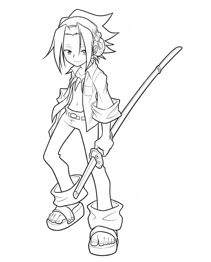 簡単 シャーマンキング 描く ぬりえ