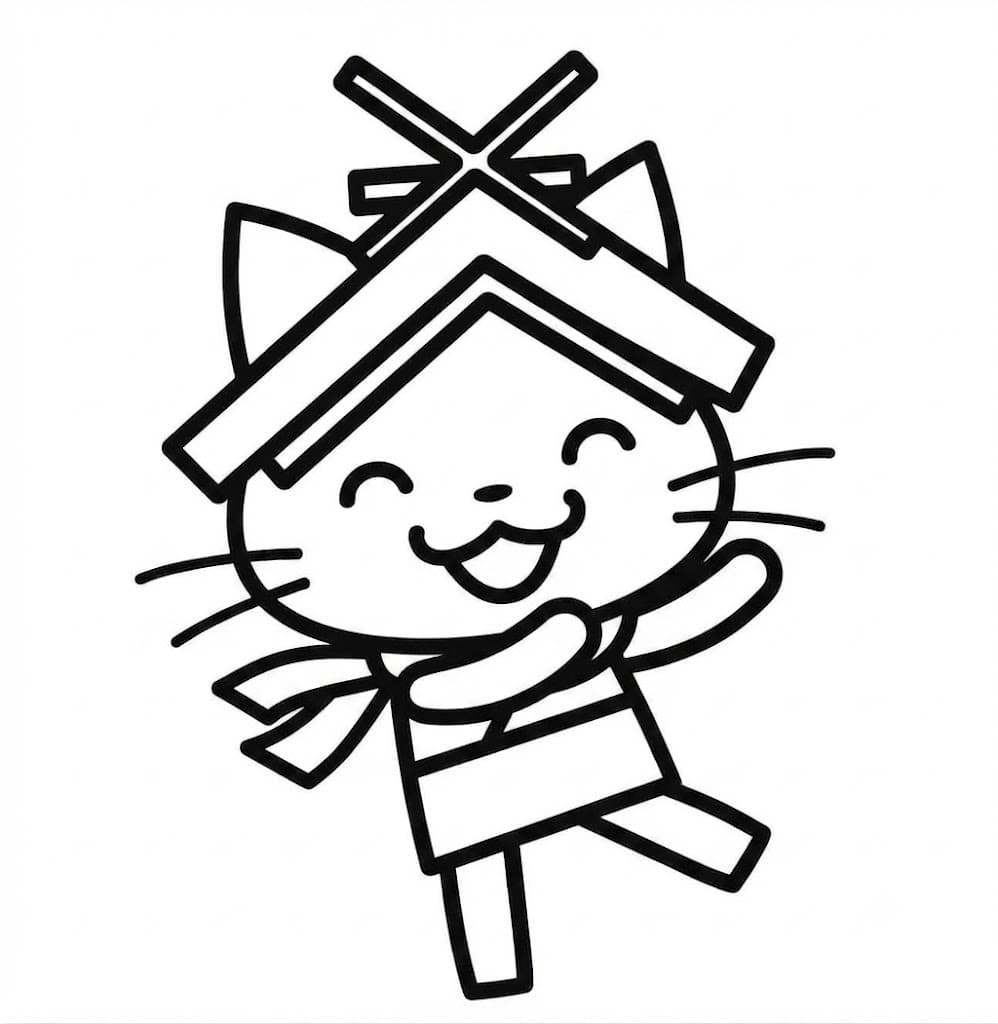 簡単 しまねっこ 描く ぬりえ