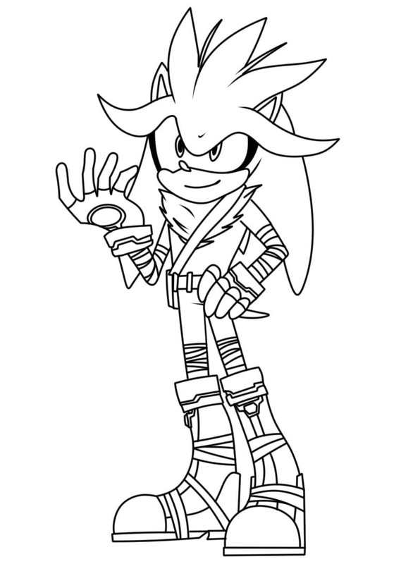 簡単 シルバー・ザ・ヘッジホッグ 描く ぬりえ