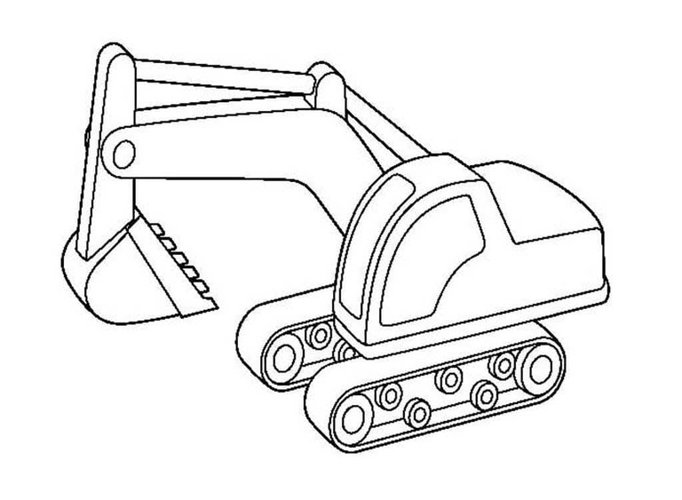 簡単 ショベルカー ぬりえ