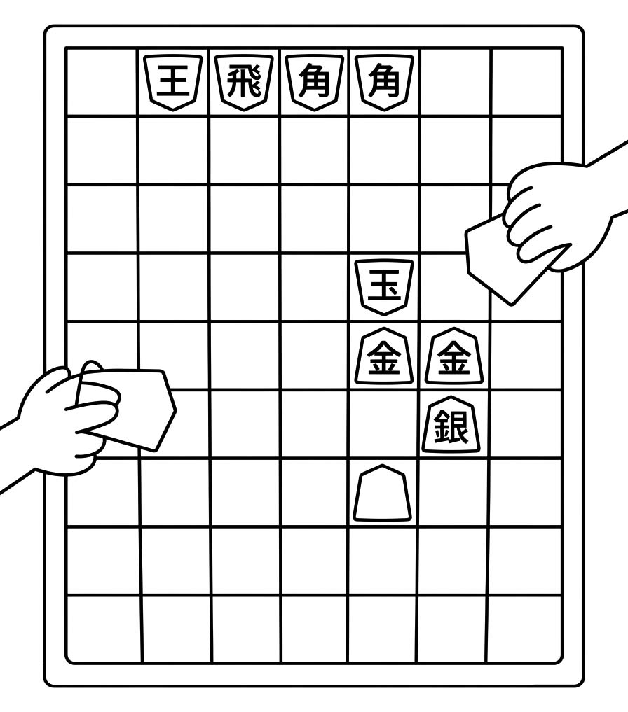 簡単 将棋 ぬりえ