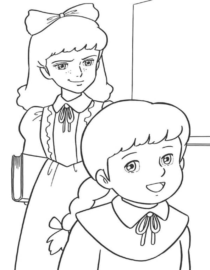 簡単 小公女セーラ 描く ぬりえ