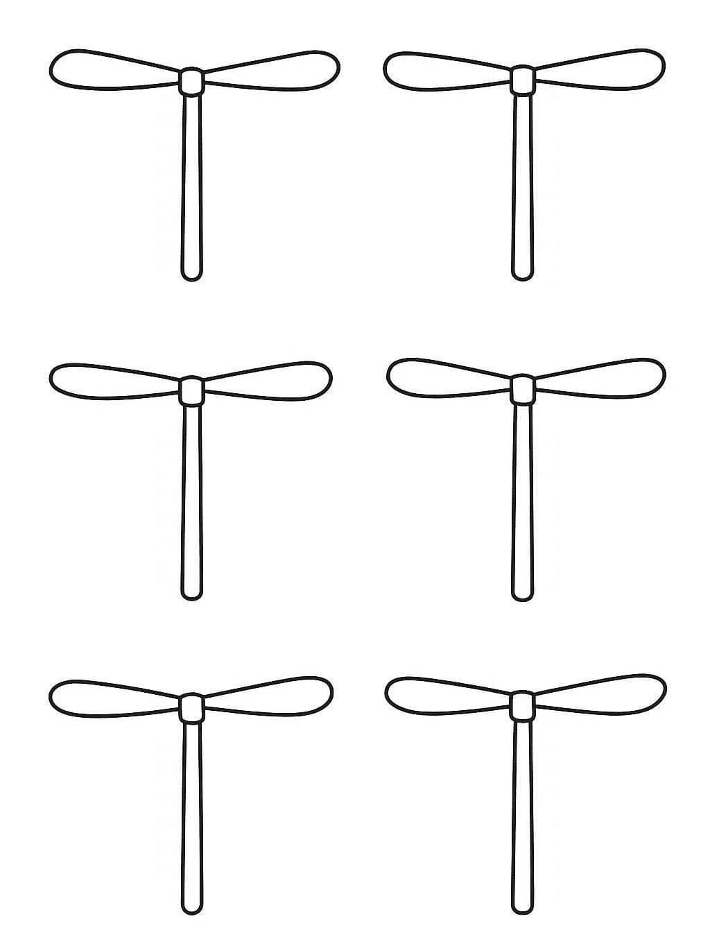 簡単 竹とんぼ 描く ぬりえ