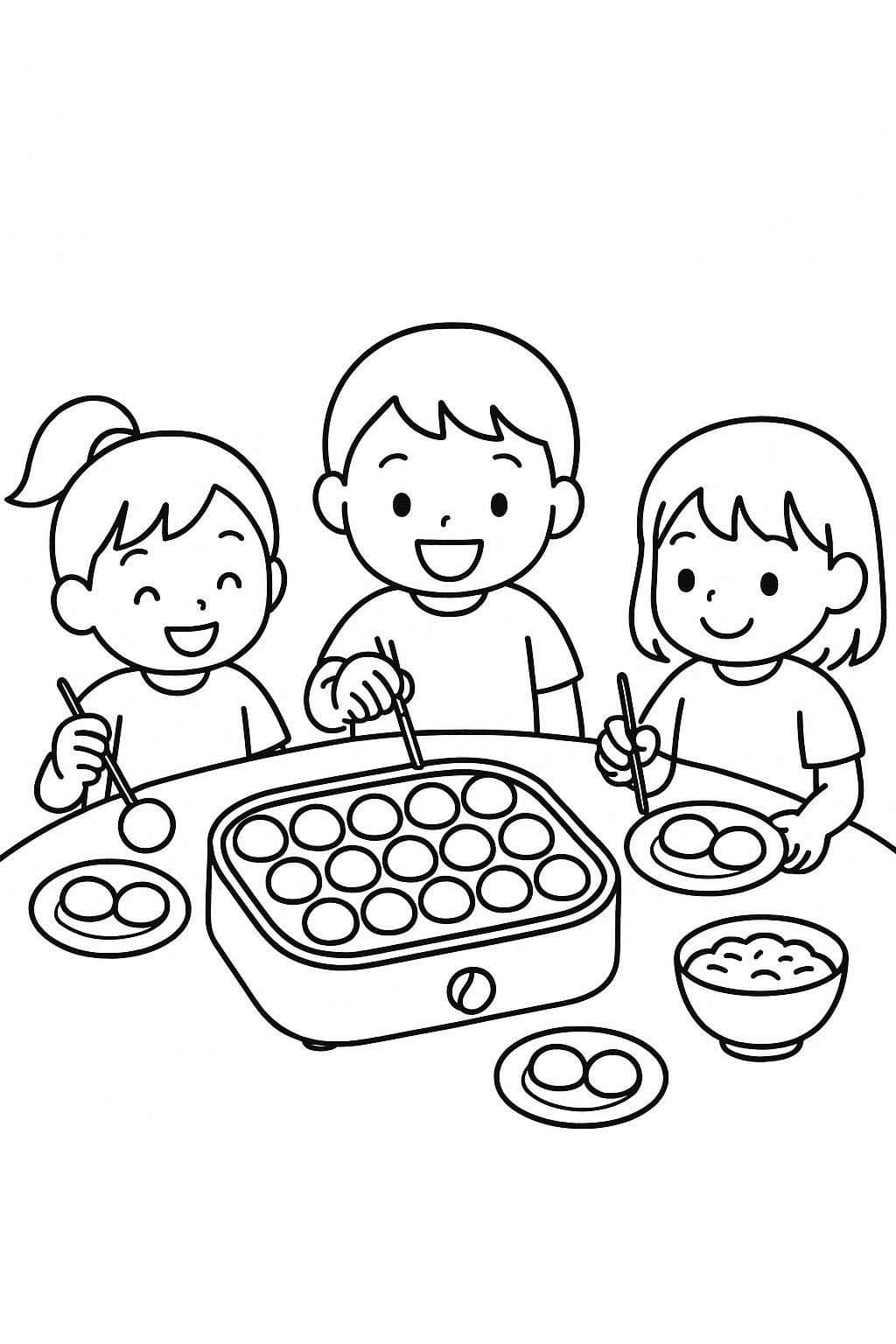 簡単 たこ焼き ぬりえ