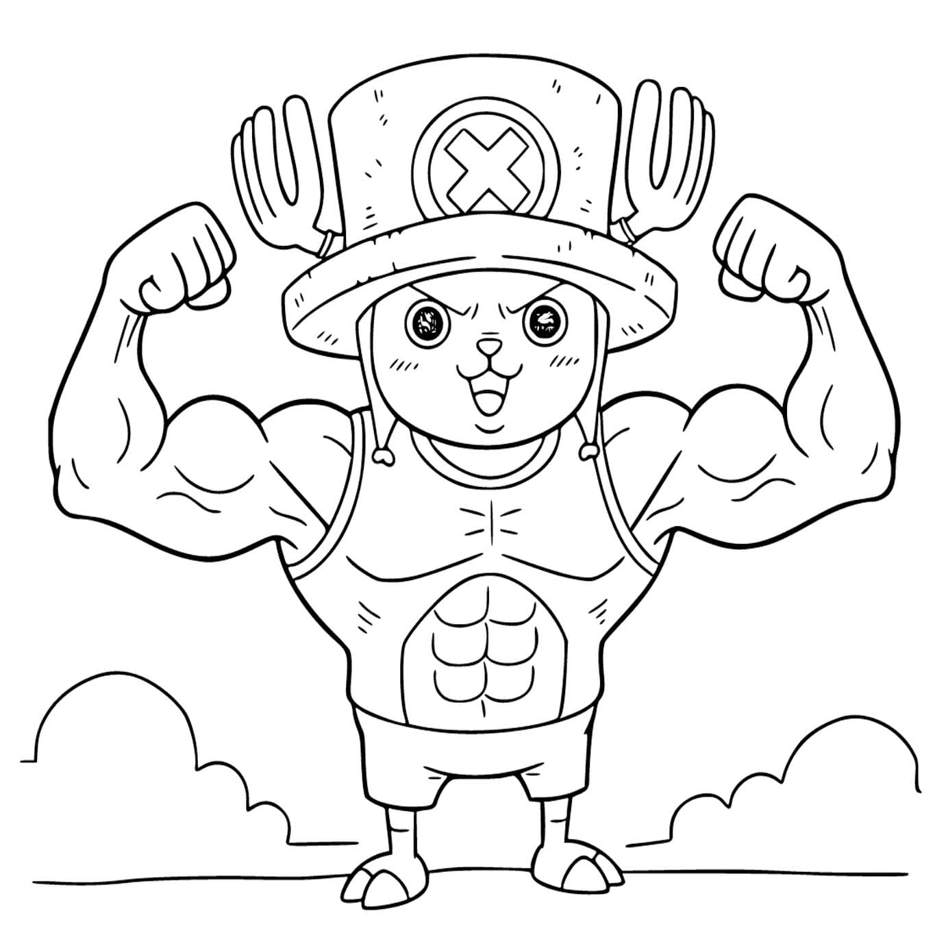 簡単トニートニー・チョッパー ぬりえ