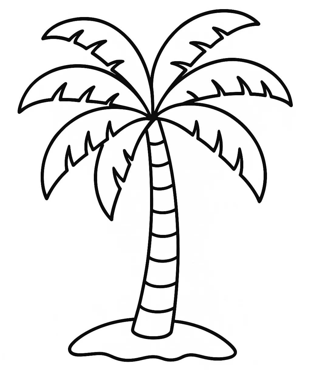 簡単 ヤシの木 ぬりえ