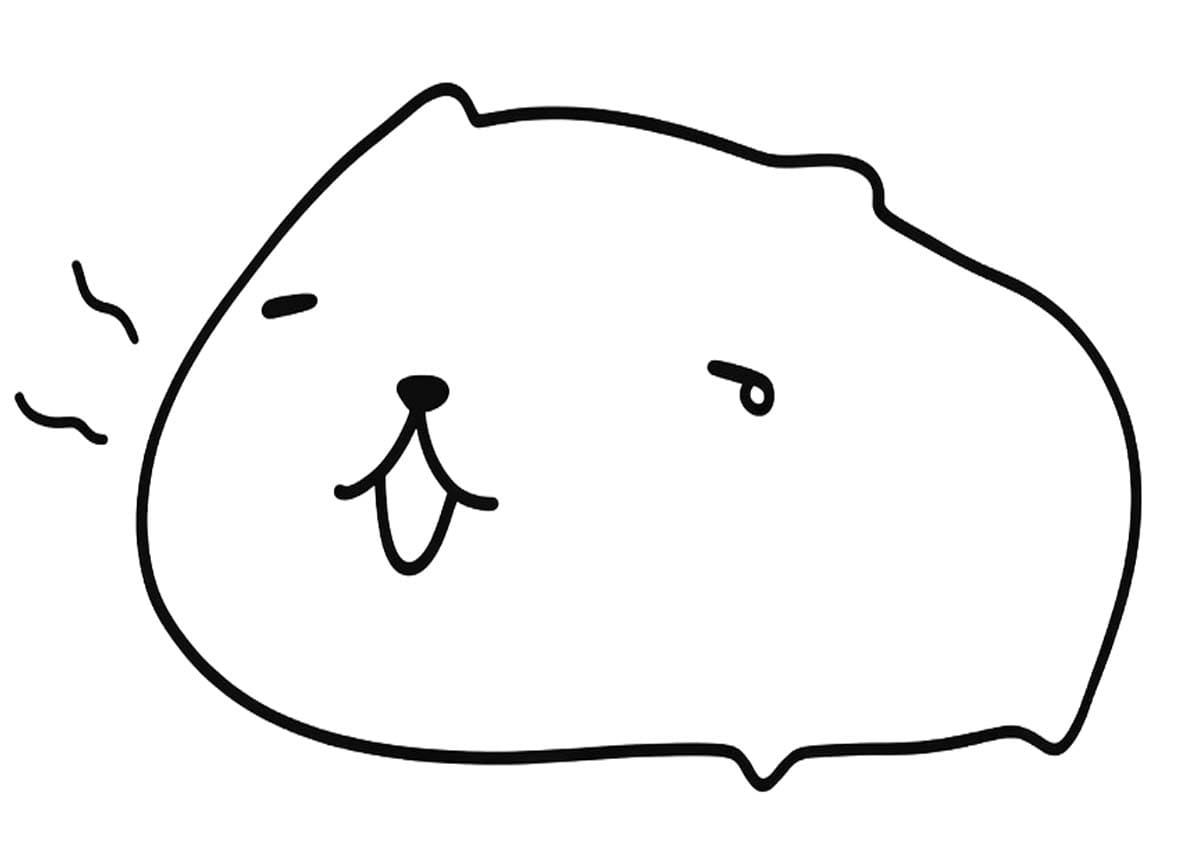 カピバラさん 画像 ぬりえ