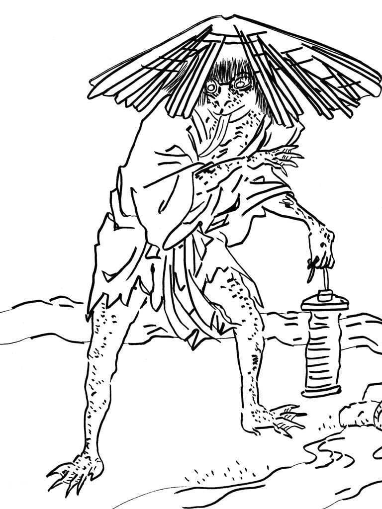 かっぱ 15 ぬりえ