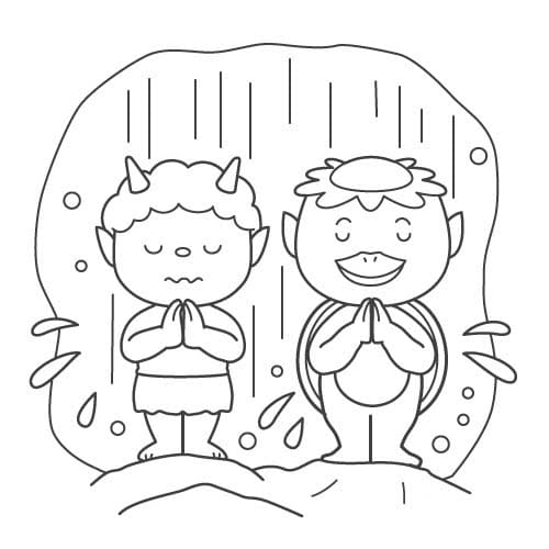 かっぱ 19 ぬりえ