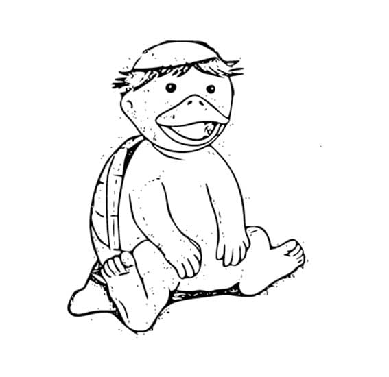 かっぱ 3 ぬりえ